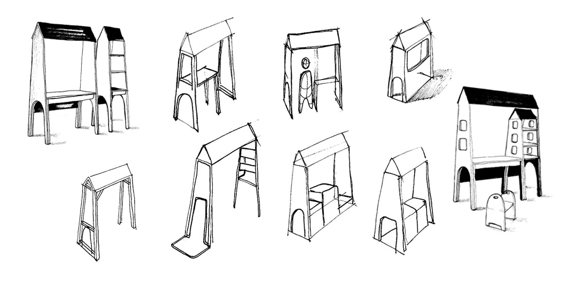 Croquis de mobilier design